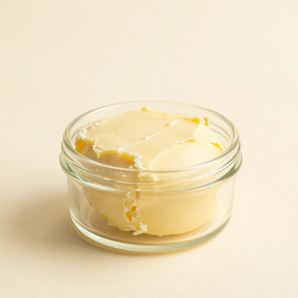 A pot of raw unrefined shea butter