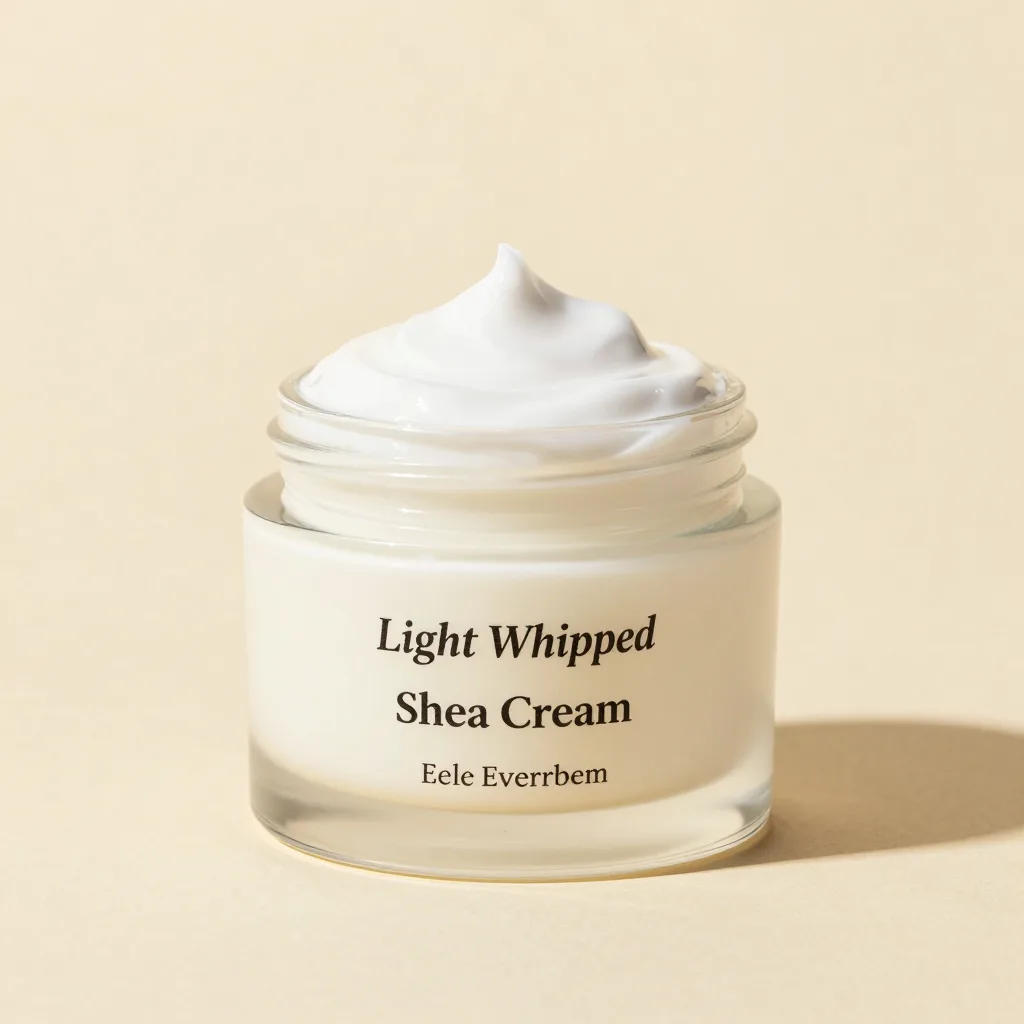A jar of whipped shea cream