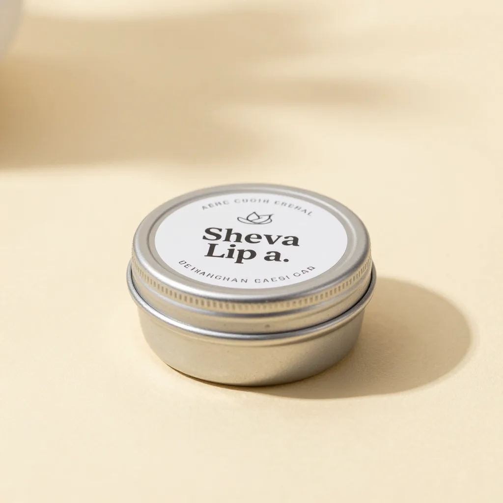 A small tin of shea lip balm